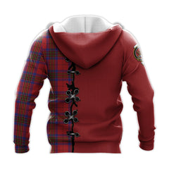 Leslie Modern Tartan Hoodie - Lion Rampant And Celtic Thistle Style