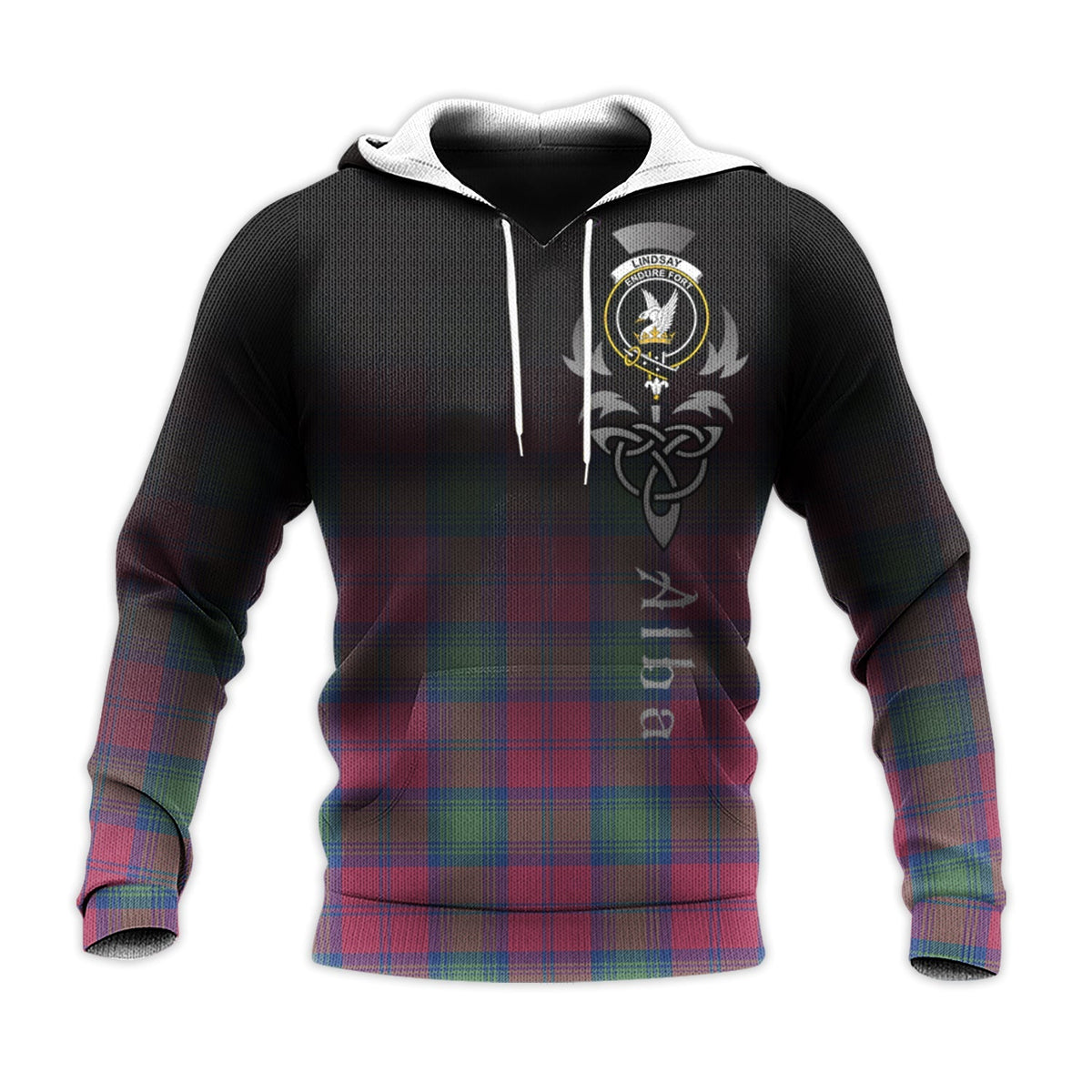 Lindsay Ancient Tartan Hoodie - Alba Celtic Style