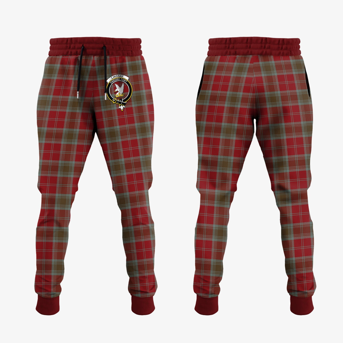 Lindsay Weathered Tartan Crest Jogger Sweatpants