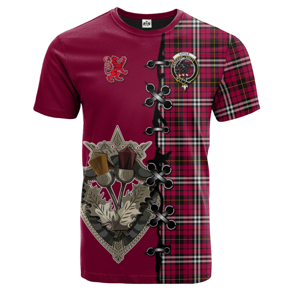 Little Tartan T-shirt - Lion Rampant And Celtic Thistle Style