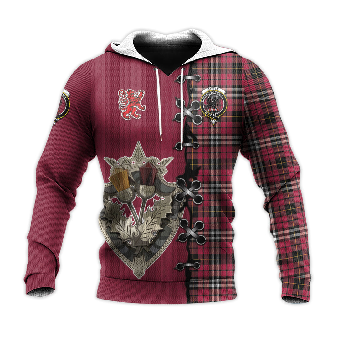 Little Tartan Hoodie - Lion Rampant And Celtic Thistle Style