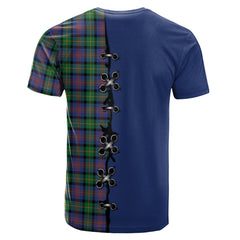 Logan Ancient Tartan T-shirt - Lion Rampant And Celtic Thistle Style
