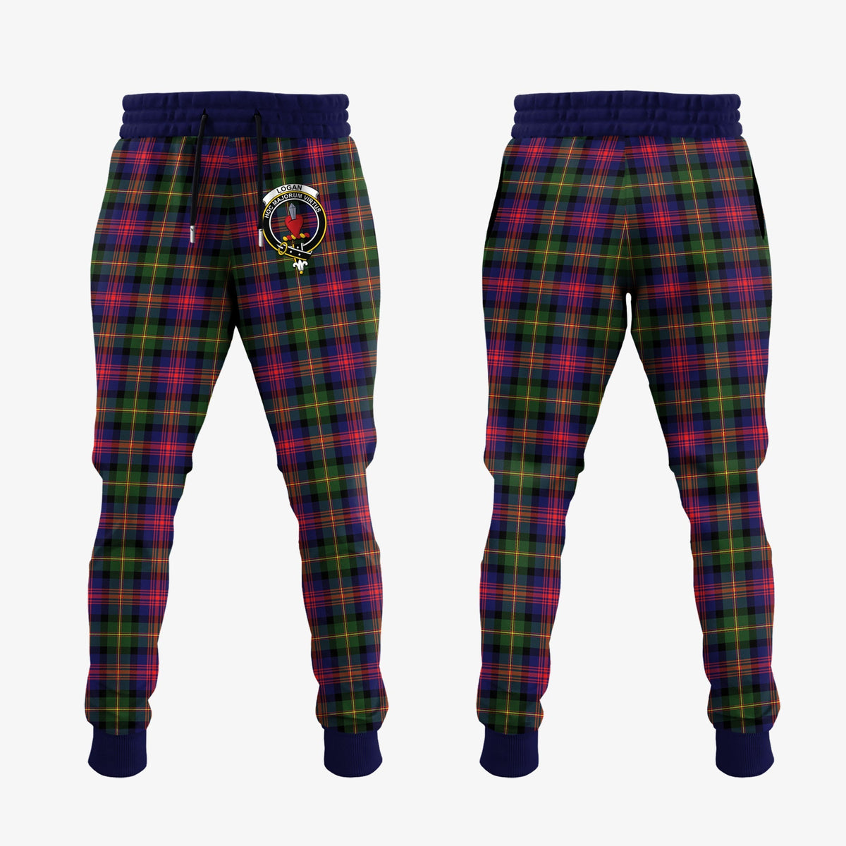 Logan Modern Tartan Crest Jogger Sweatpants