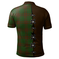 MacAlister of Glenbarr Hunting Tartan Polo Shirt - Lion Rampant And Celtic Thistle Style