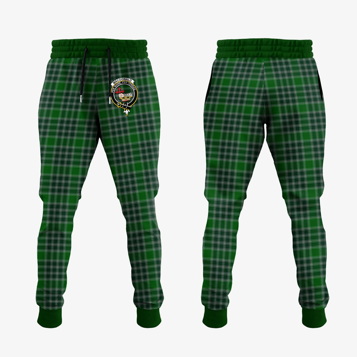 MacDonald Lord Of The Isles Hunting Tartan Crest Jogger Sweatpants