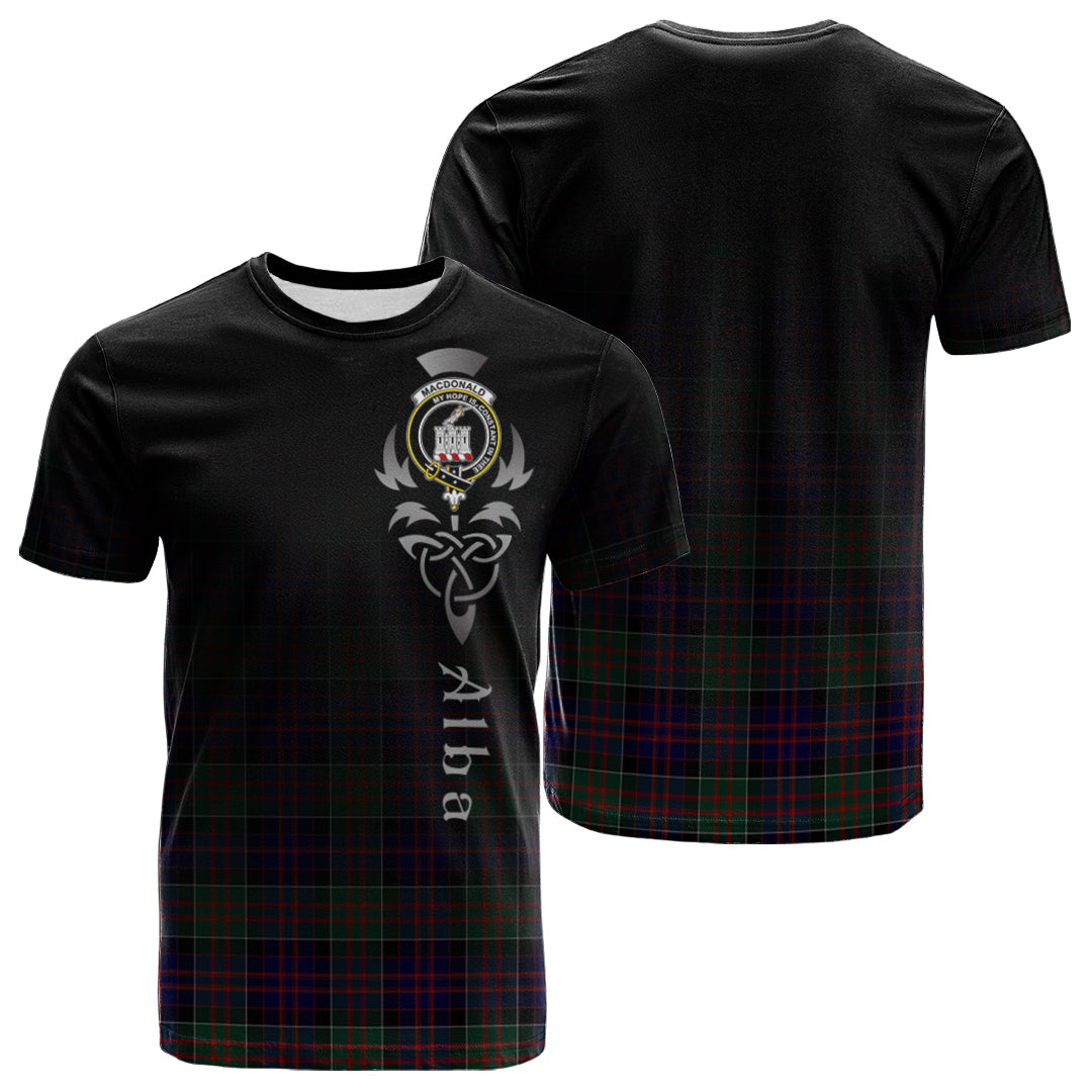 MacDonald Of Clanranald Tartan Crest T-shirt - Alba Celtic Style