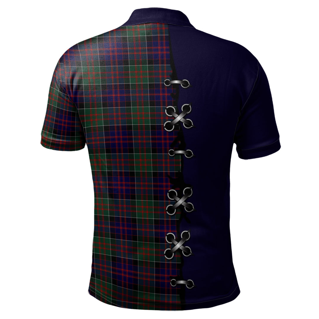 MacDonald of Clanranald Tartan Polo Shirt - Lion Rampant And Celtic Thistle Style