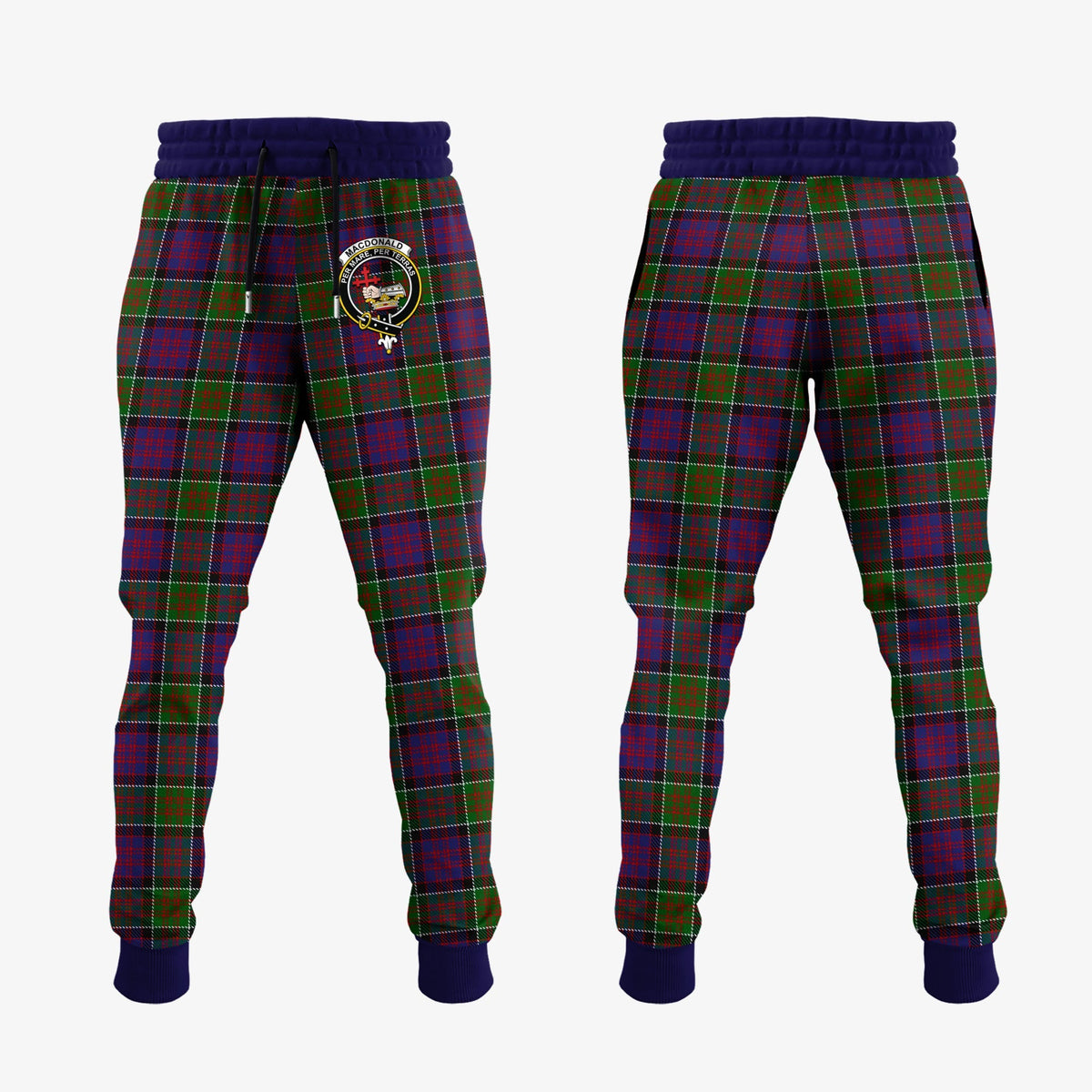 MacDonald Of Clanranald Modern Tartan Crest Jogger Sweatpants