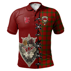 MacDonald of Sleat Tartan Polo Shirt - Lion Rampant And Celtic Thistle Style