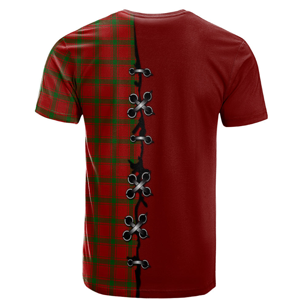 MacDonald of Sleat Tartan T-shirt - Lion Rampant And Celtic Thistle Style