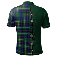 MacDonald of the Isles Hunting Modern Tartan Polo Shirt - Lion Rampant And Celtic Thistle Style