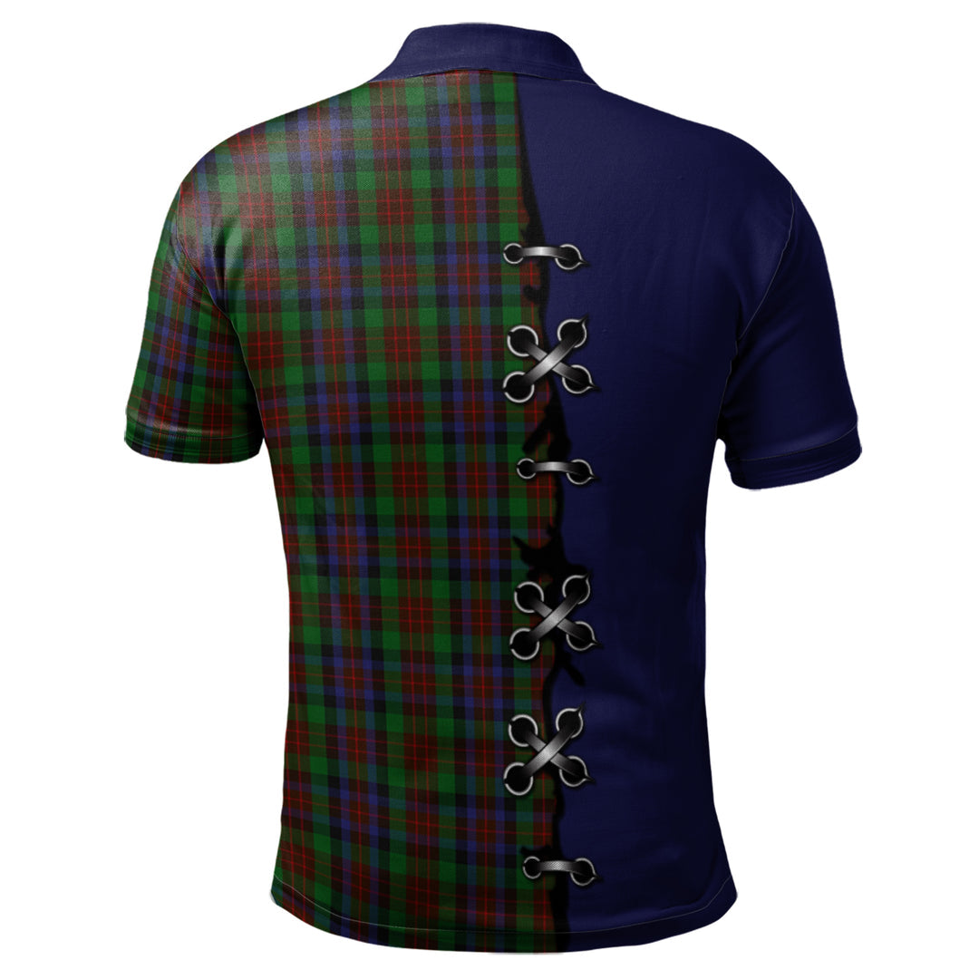 MacDuff Hunting Tartan Polo Shirt - Lion Rampant And Celtic Thistle Style