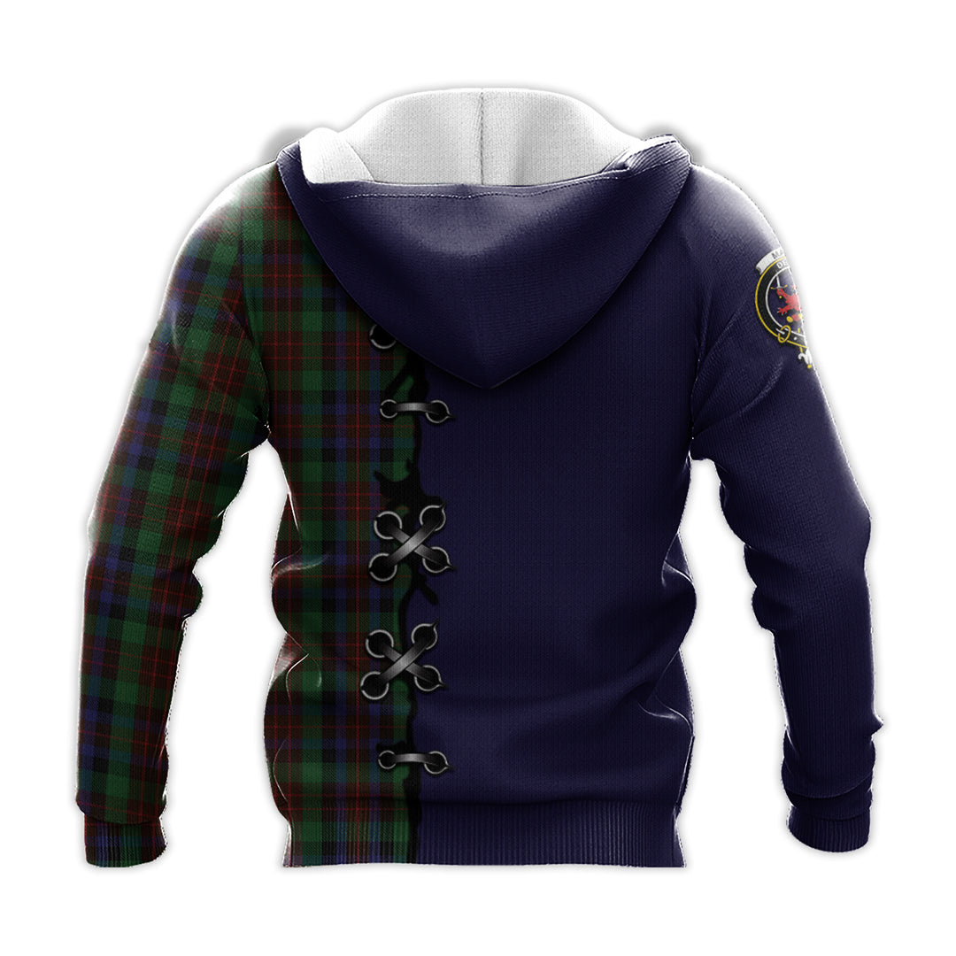 MacDuff Hunting Tartan Hoodie - Lion Rampant And Celtic Thistle Style
