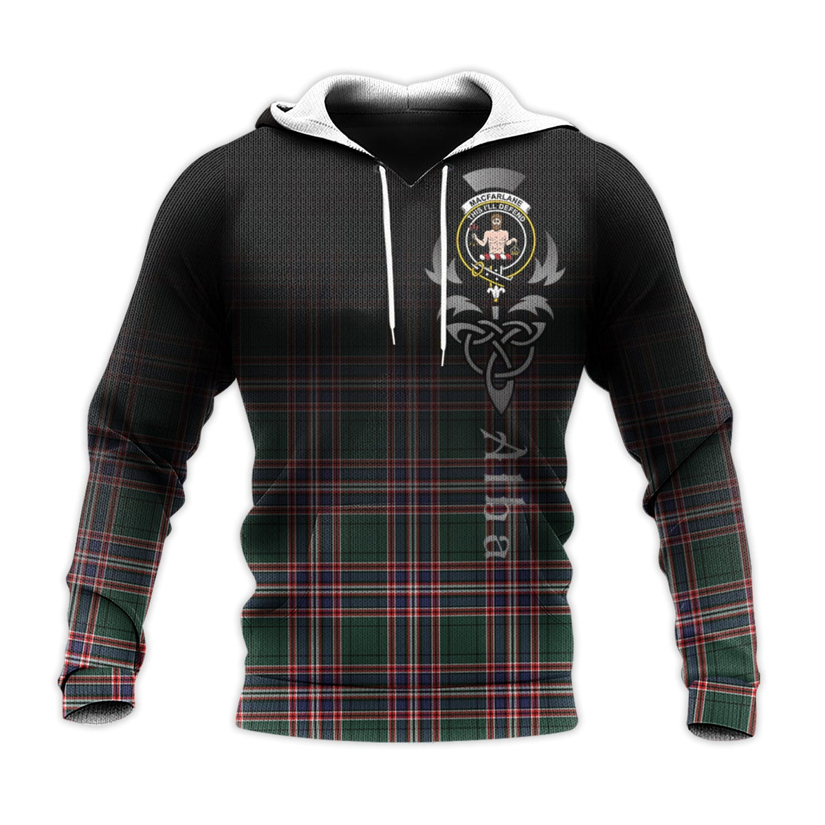 MacFarlane Hunting Modern Tartan Hoodie - Alba Celtic Style