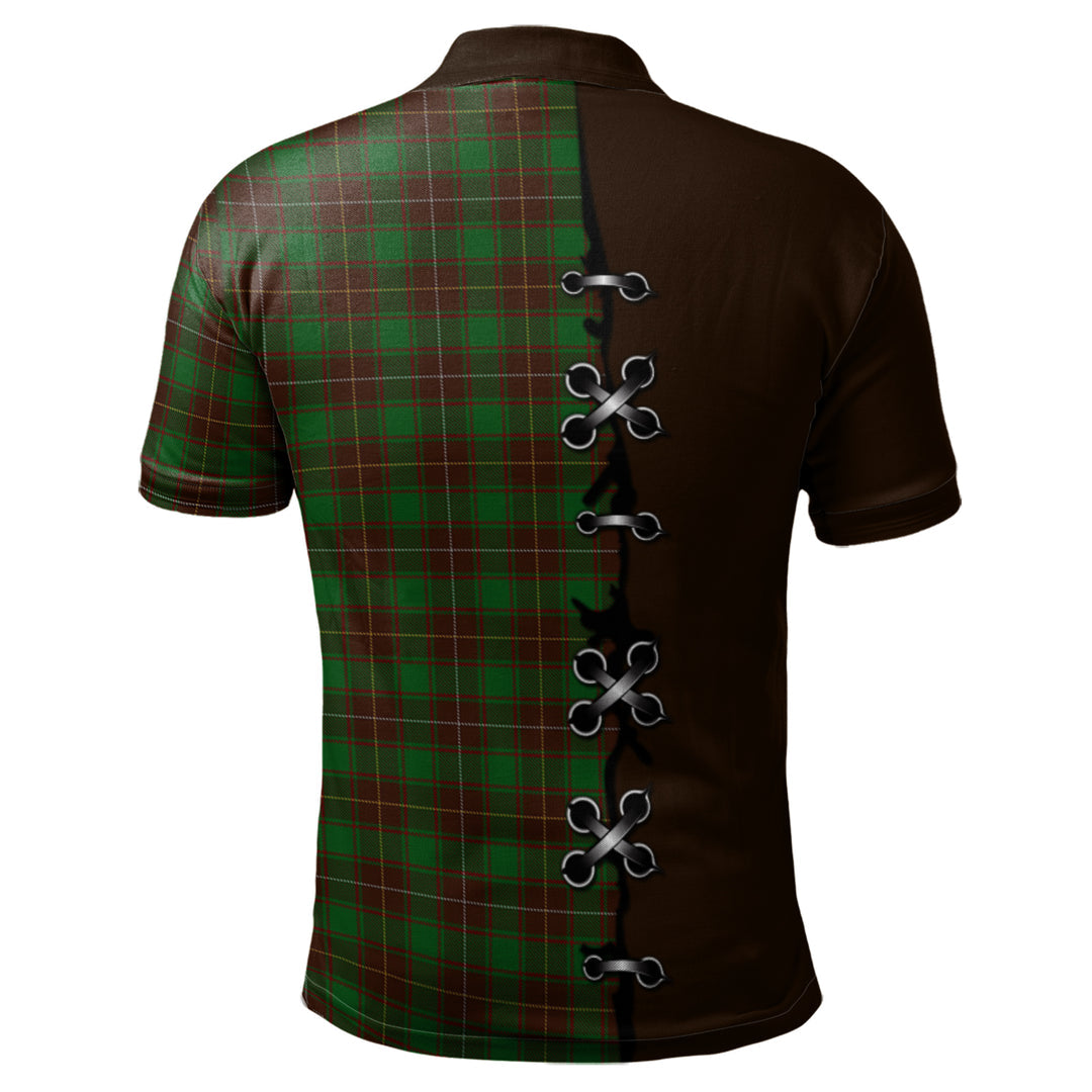 MacFie Hunting Tartan Polo Shirt - Lion Rampant And Celtic Thistle Style