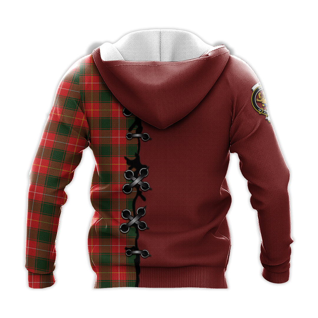MacFie Modern Tartan Hoodie - Lion Rampant And Celtic Thistle Style