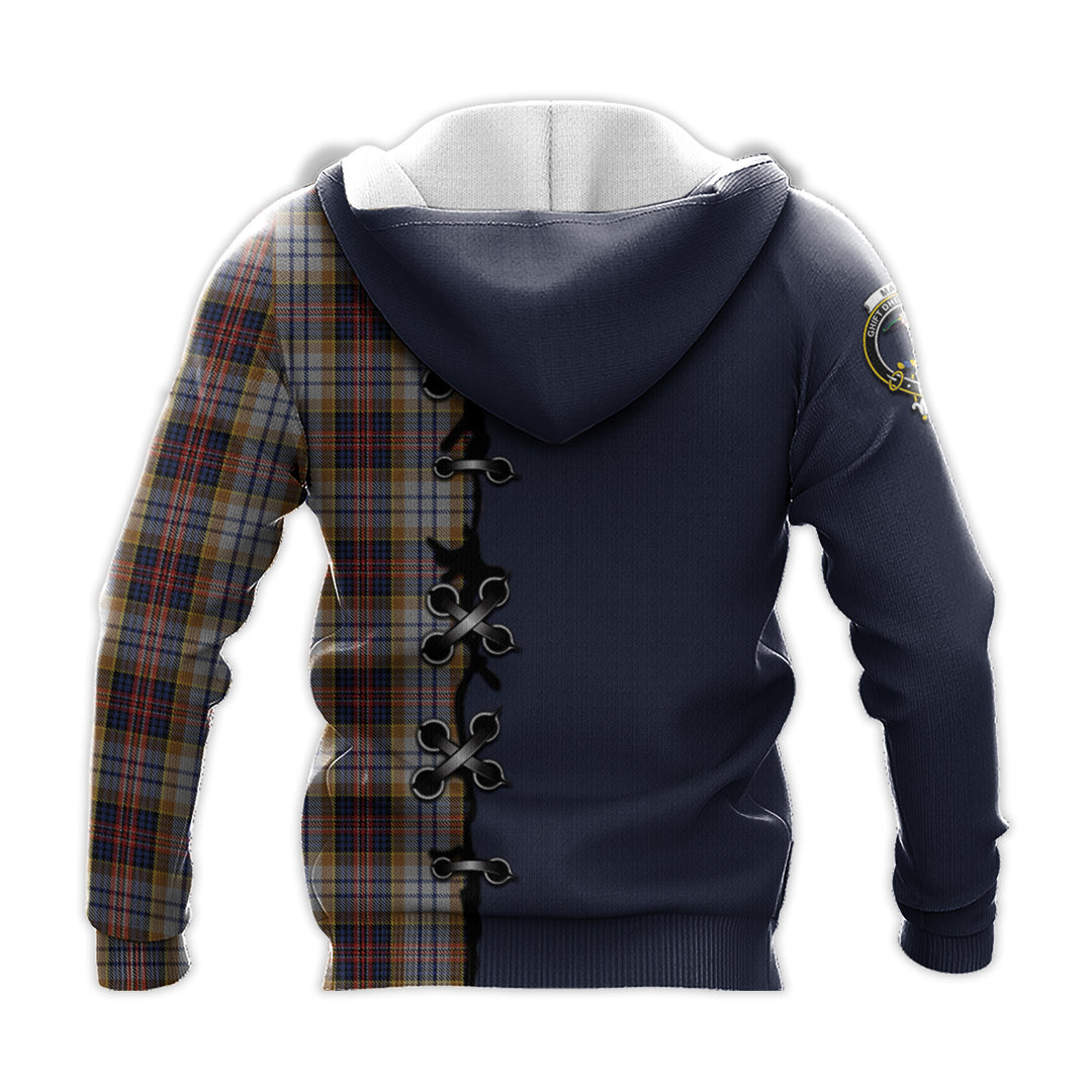 MacInnes Ancient Hunting Tartan Hoodie - Lion Rampant And Celtic Thistle Style