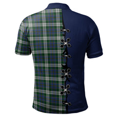 MacInnes Dress Tartan Polo Shirt - Lion Rampant And Celtic Thistle Style