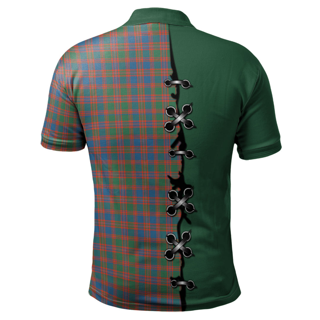 MacIntyre Ancient Tartan Polo Shirt - Lion Rampant And Celtic Thistle Style