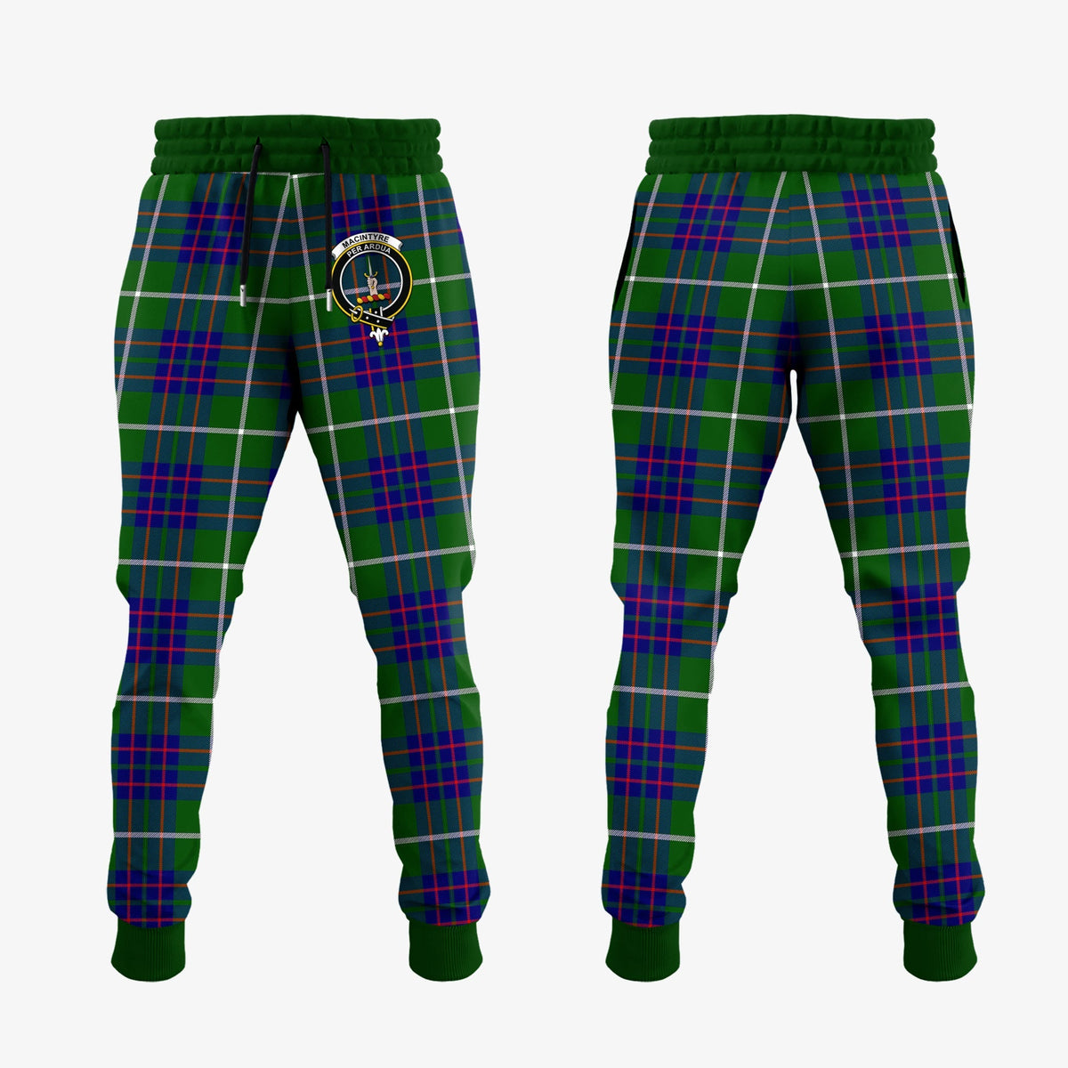 MacIntyre Hunting Modern Tartan Crest Jogger Sweatpants