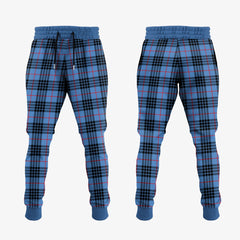 MacKay Blue Tartan Crest Jogger Sweatpants