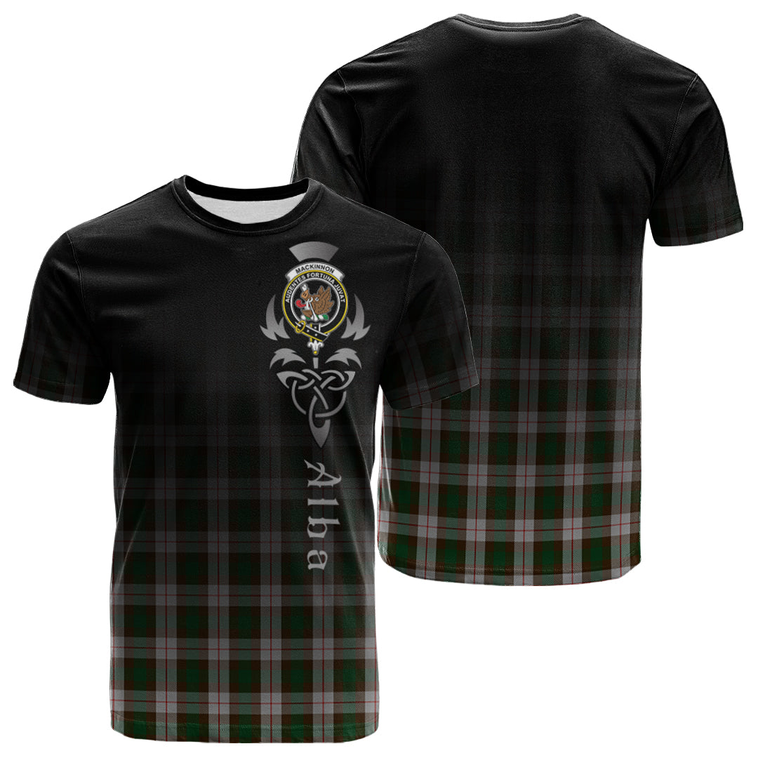 MacKinnon Dress Tartan Crest T-shirt - Alba Celtic Style