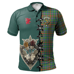 MacKintosh Hunting Ancient Tartan Polo Shirt - Lion Rampant And Celtic Thistle Style