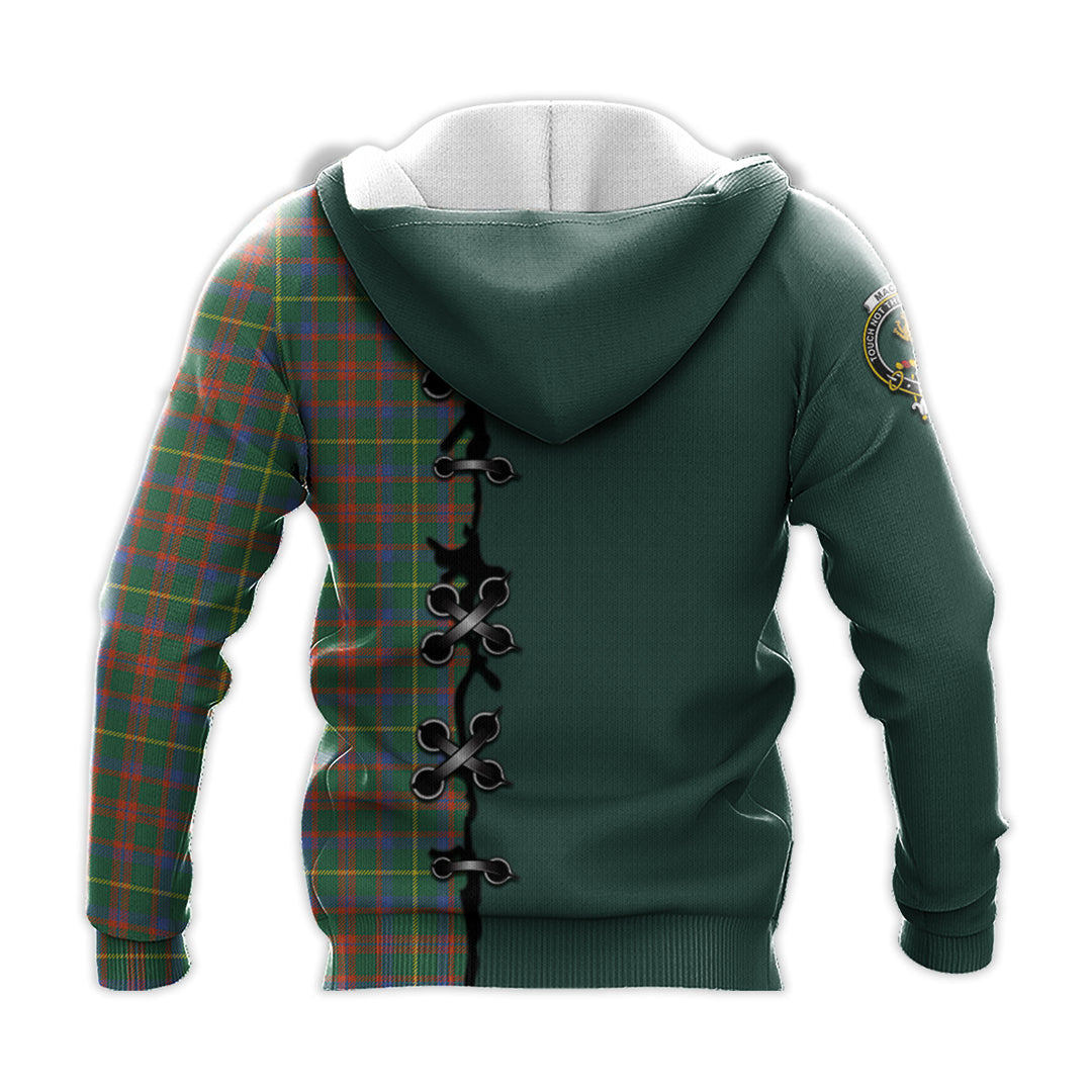 MacKintosh Hunting Ancient Tartan Hoodie - Lion Rampant And Celtic Thistle Style