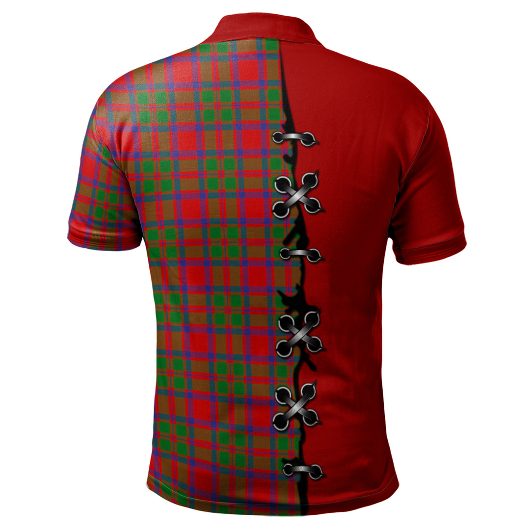 MacKintosh Modern Tartan Polo Shirt - Lion Rampant And Celtic Thistle Style