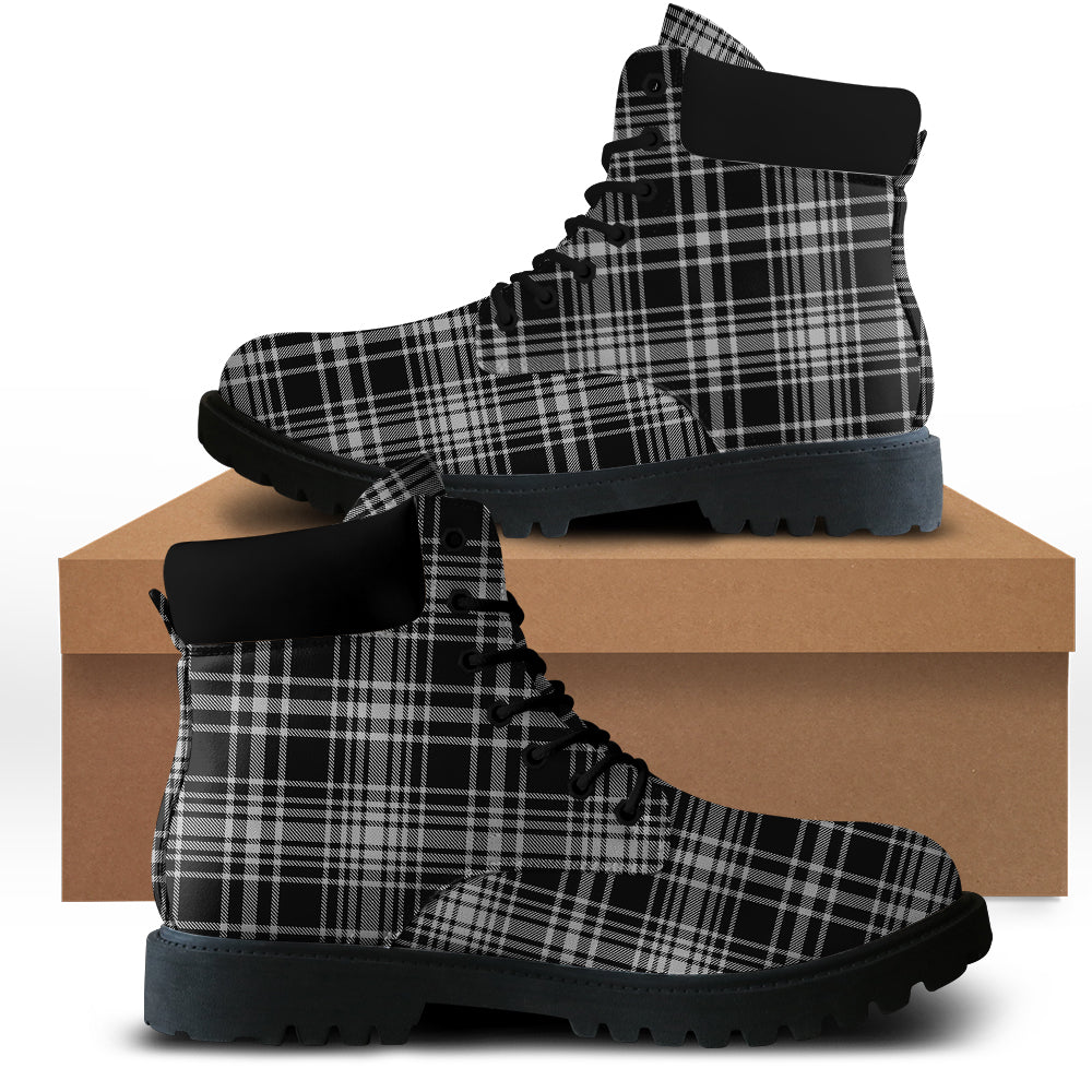 MacLean Black And White Tartan All Season Boots