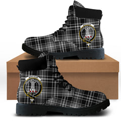 MacLean Black And White Tartan All Season Boots