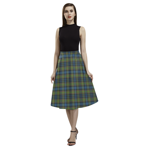 MacLellan Ancient Tartan Aoede Crepe Skirt