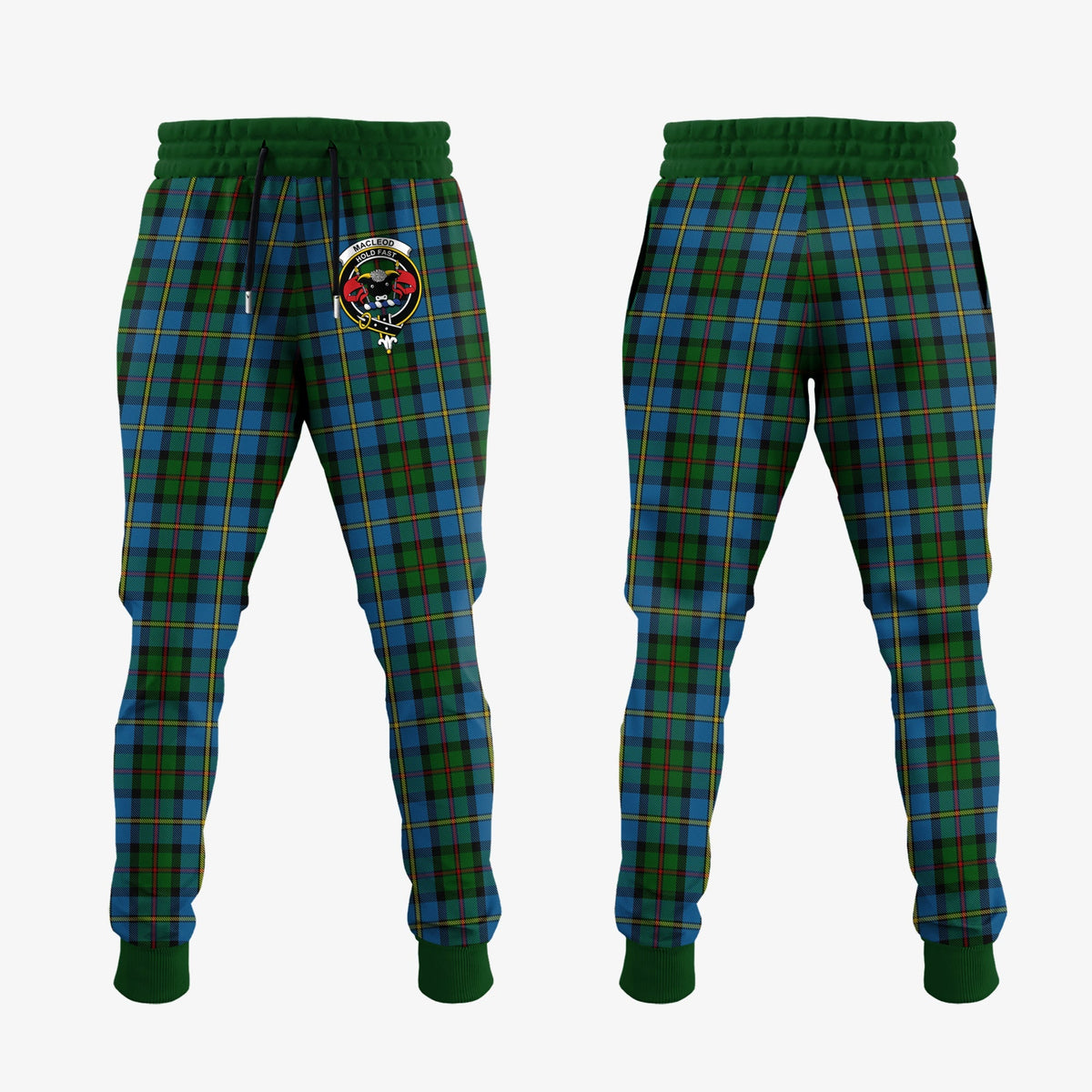 MacLeod Green Tartan Crest Jogger Sweatpants