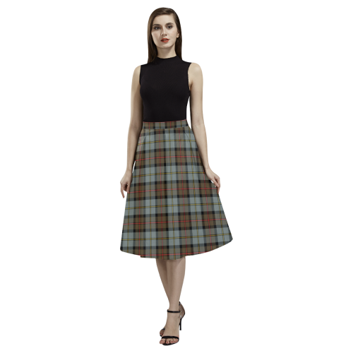 MacLeod of Harris Weathered Tartan Aoede Crepe Skirt