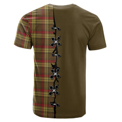 MacMillan Old Weathered Tartan T-shirt - Lion Rampant And Celtic Thistle Style