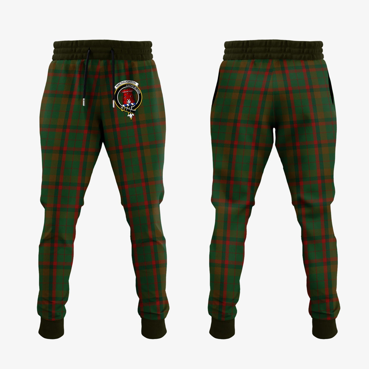 Macnaughton Hunting Tartan Crest Jogger Sweatpants