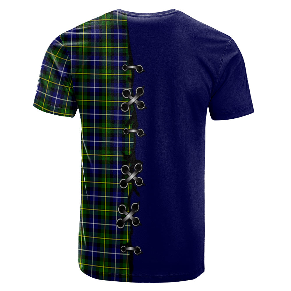 MacNeil of Barra Modern Tartan T-shirt - Lion Rampant And Celtic Thistle Style