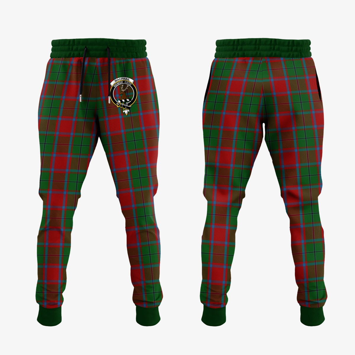 MacPhail Blue Bands Tartan Crest Jogger Sweatpants