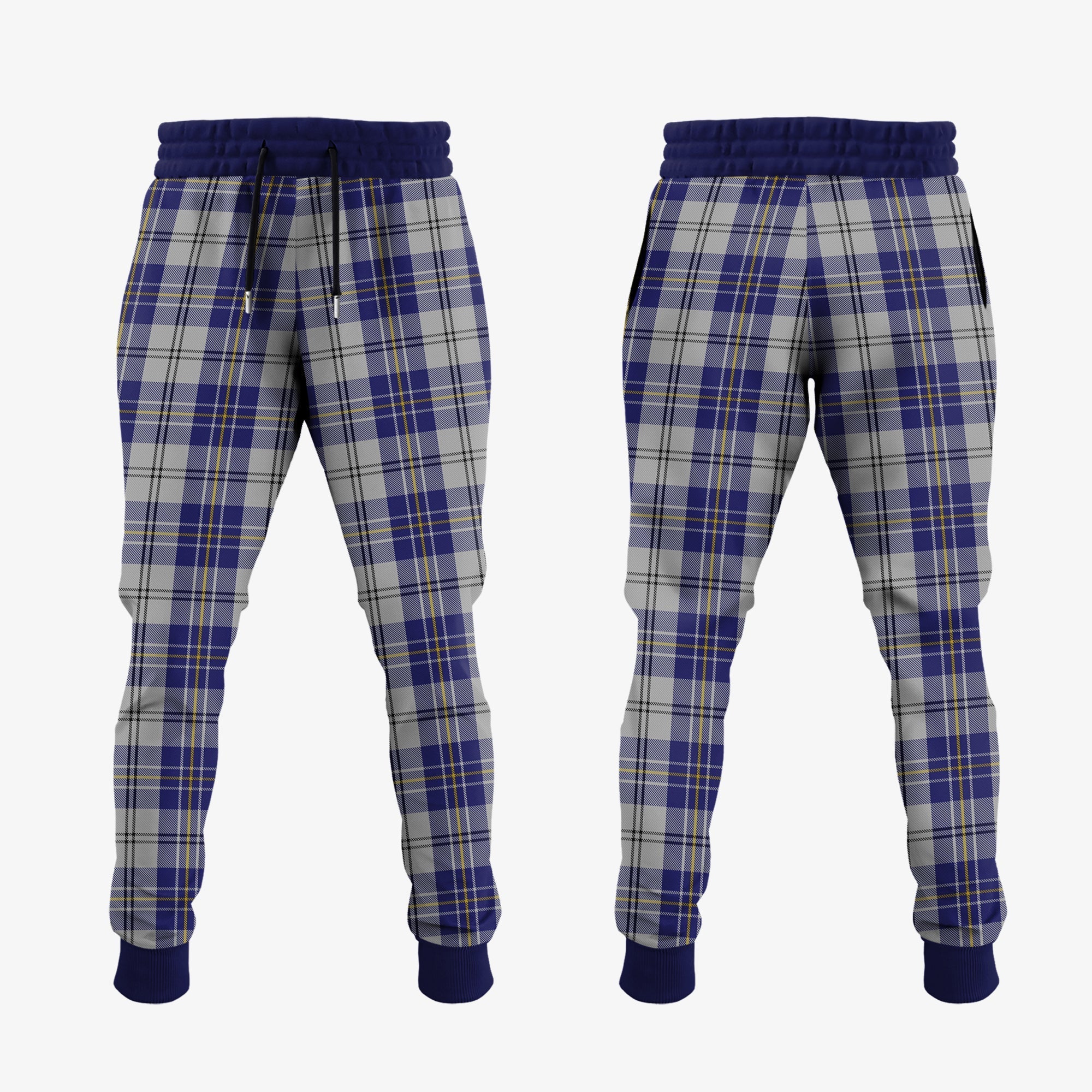 MacPherson Dress Blue Tartan Crest Jogger Sweatpants