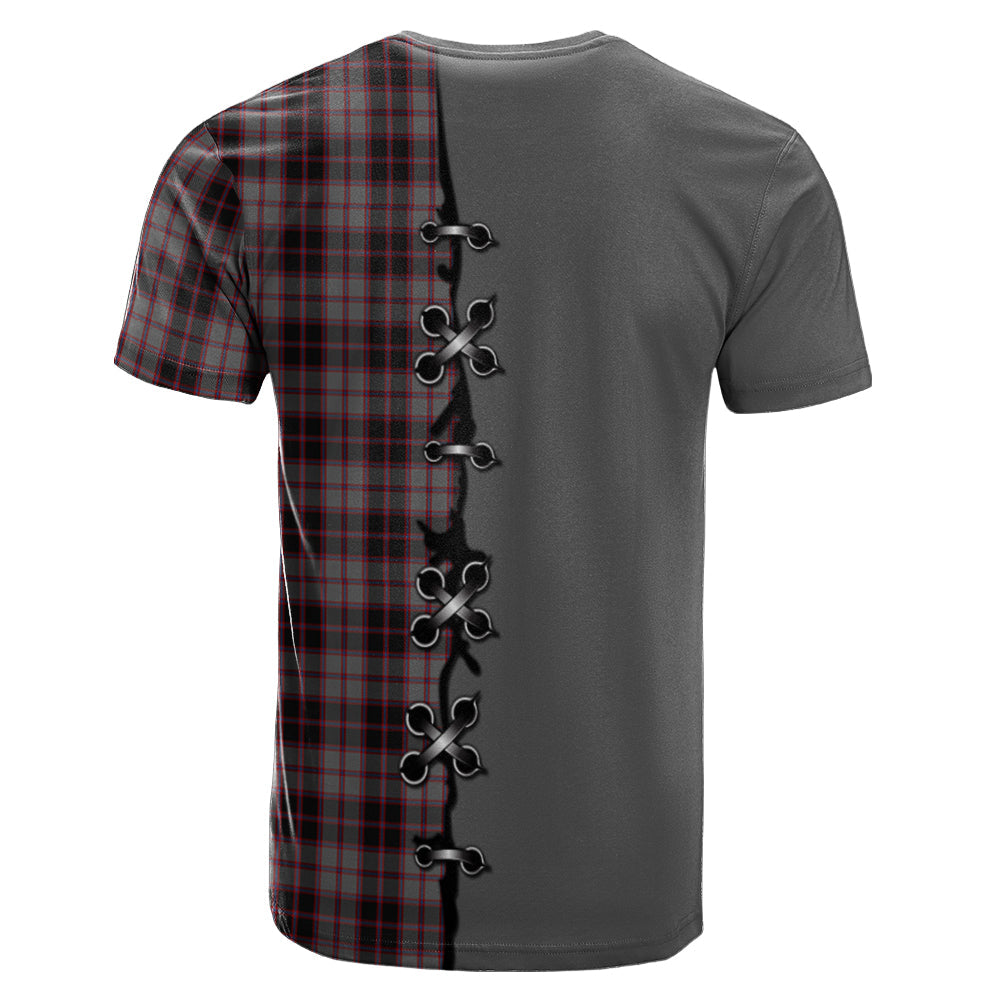 MacPherson Hunting Tartan T-shirt - Lion Rampant And Celtic Thistle Style