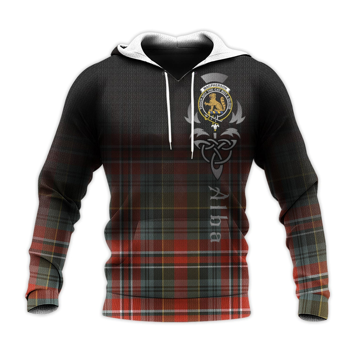 MacPherson Weathered Tartan Hoodie - Alba Celtic Style