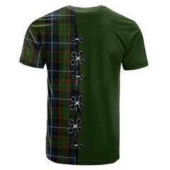 MacRae Hunting Tartan T-shirt - Lion Rampant And Celtic Thistle Style