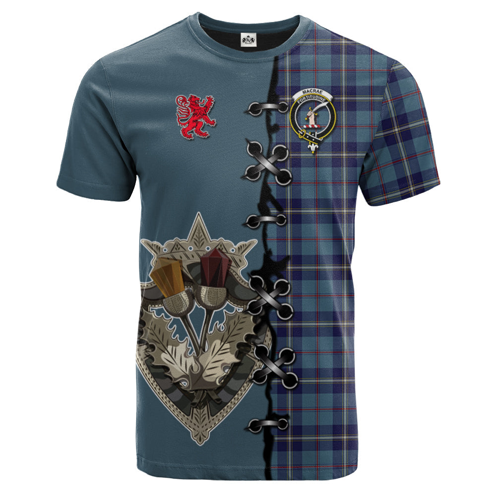 MacRaes of America Tartan T-shirt - Lion Rampant And Celtic Thistle Style