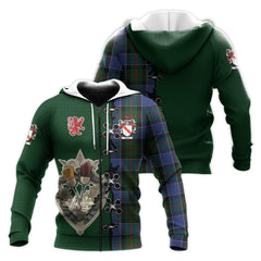 McFadzen 01 Tartan Hoodie - Lion Rampant And Celtic Thistle Style