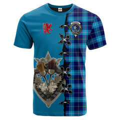 McKerrell Tartan T-shirt - Lion Rampant And Celtic Thistle Style