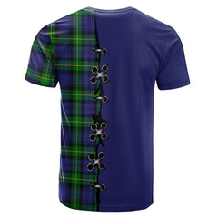 Meldrum Tartan T-shirt - Lion Rampant And Celtic Thistle Style