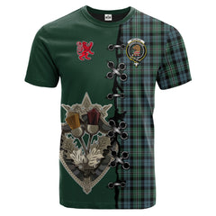 Melville Tartan T-shirt - Lion Rampant And Celtic Thistle Style