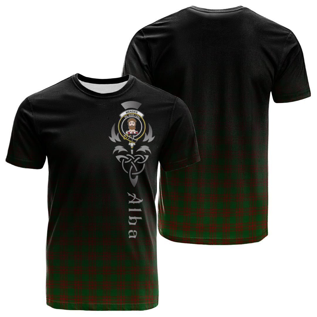 Menzies Tartan Crest T-shirt - Alba Celtic Style