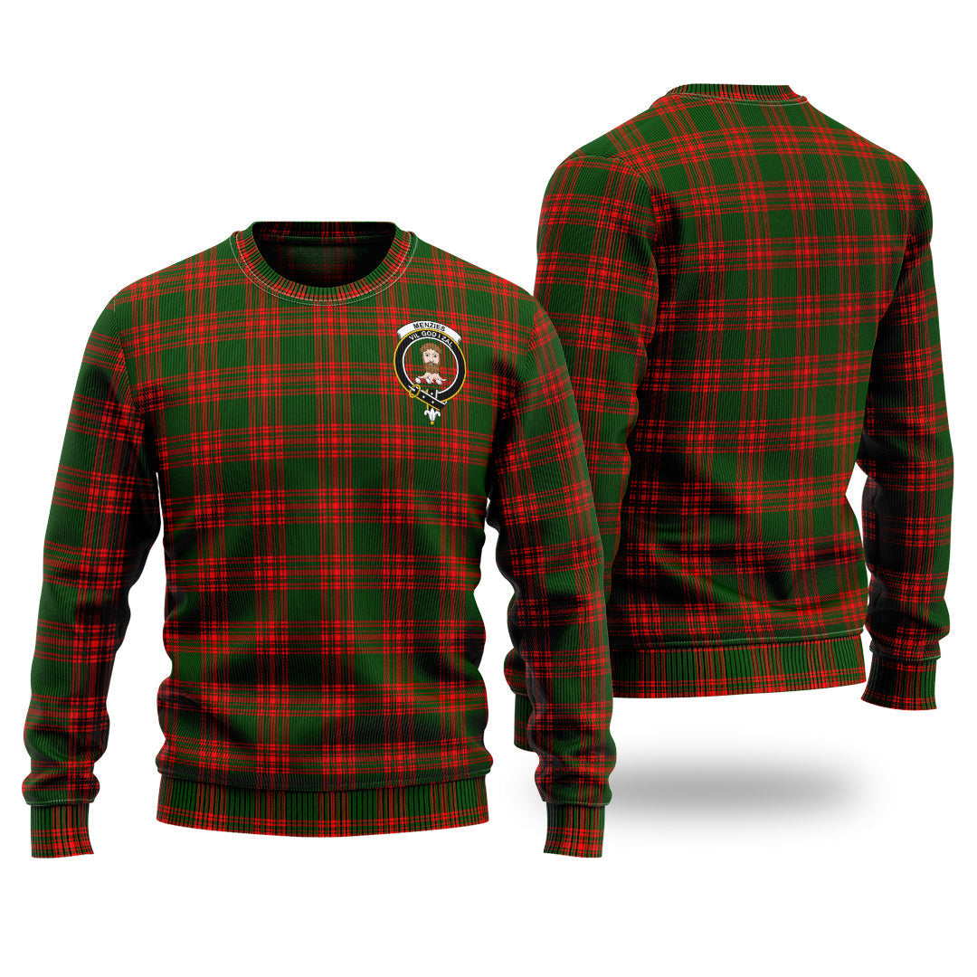 Menzies Green Modern Tartan Sweater