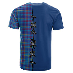 Mercer Modern Tartan T-shirt - Lion Rampant And Celtic Thistle Style